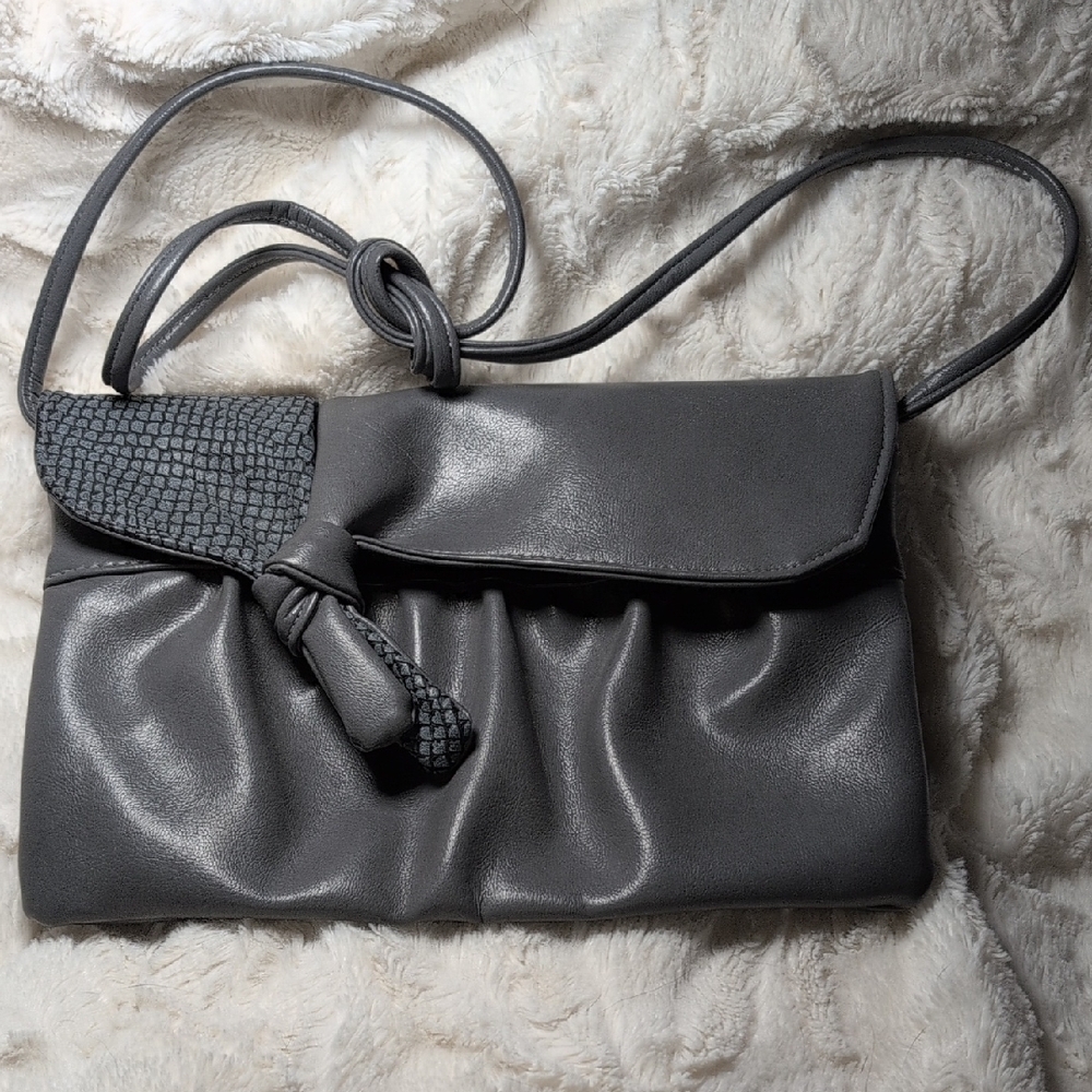 Vintage Elegant Gray Shoulder Bag NWOT